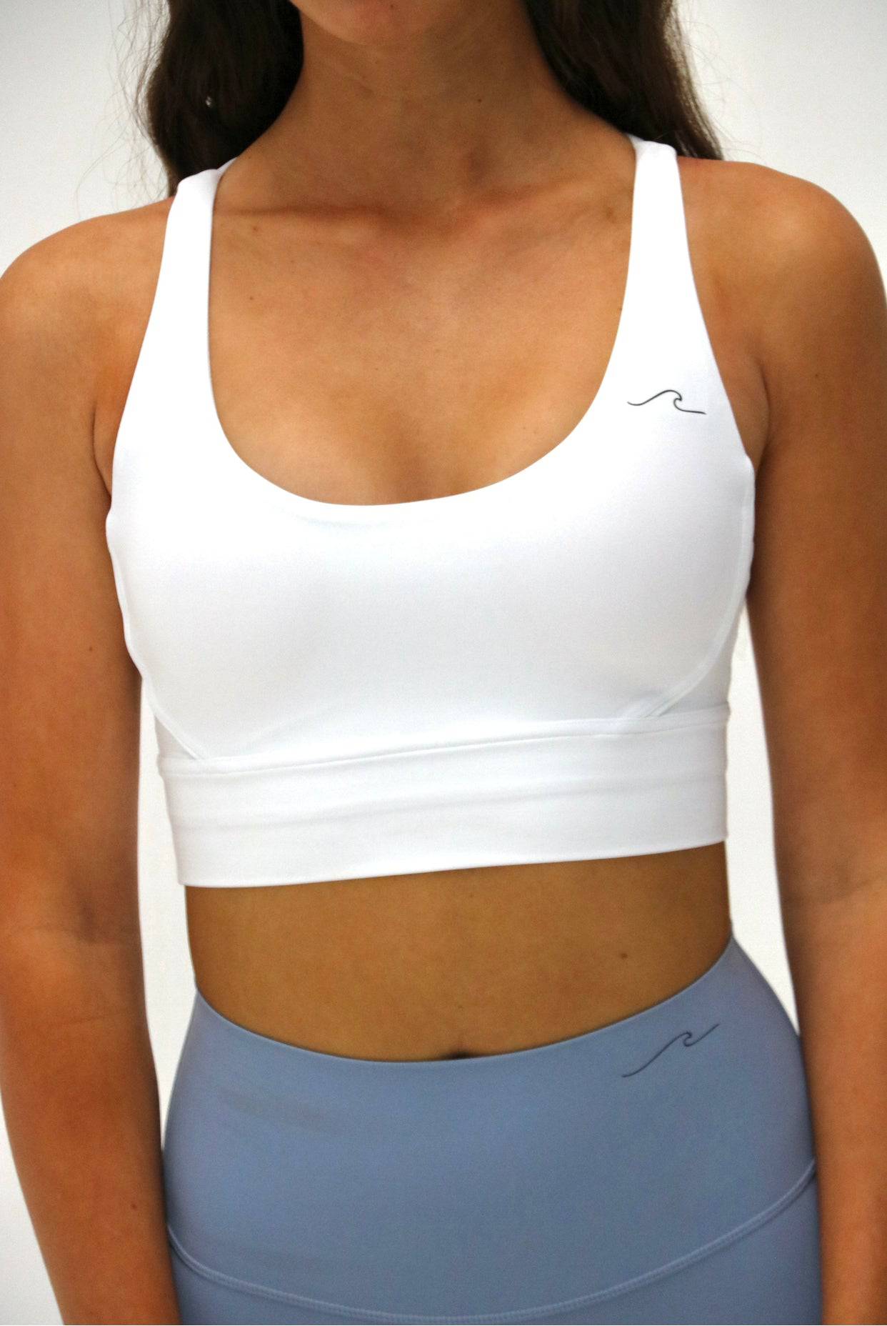 Luna Sports Bra (White) - Waev Sports