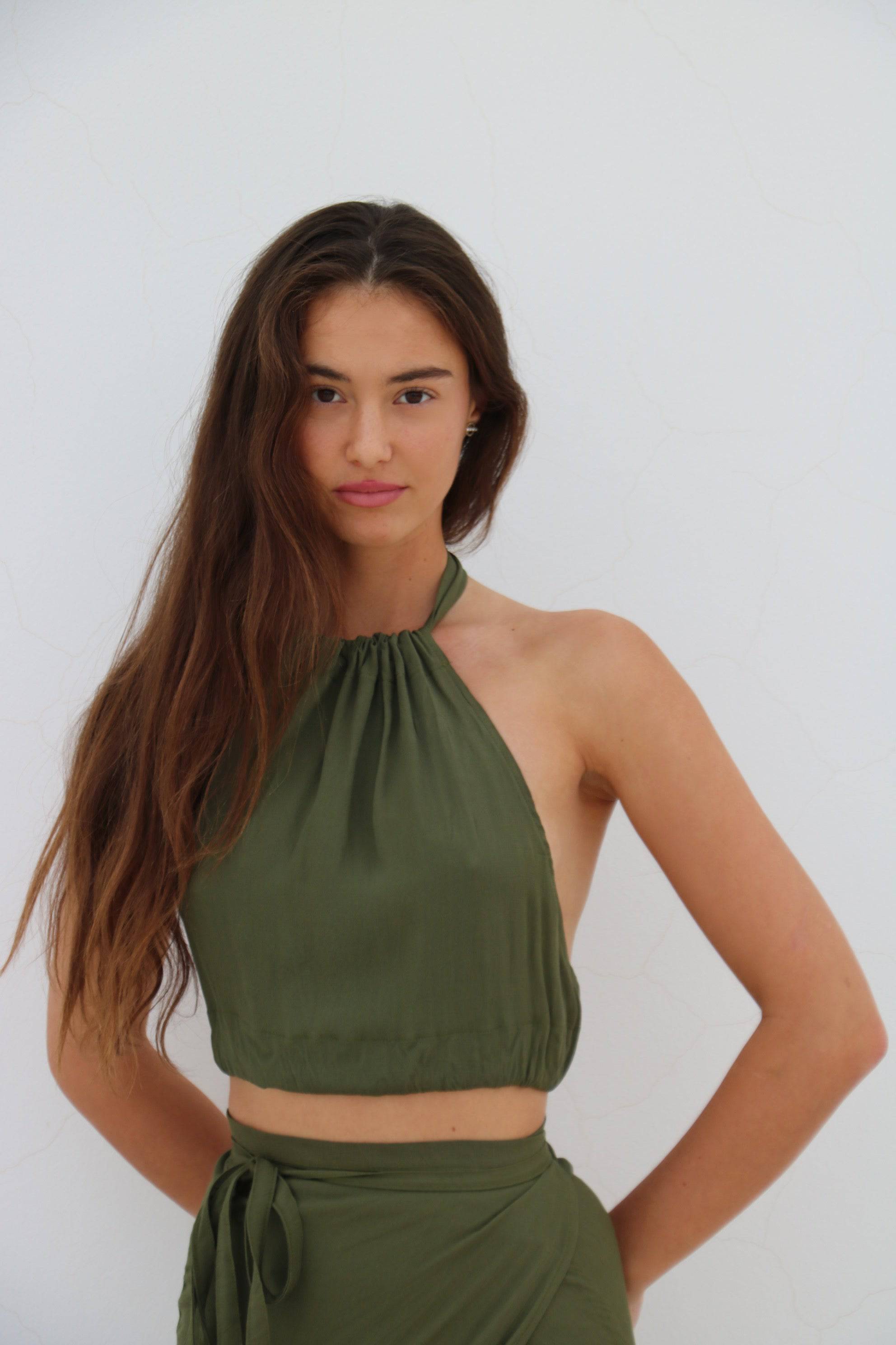 Zahara Top ~ Capulet Olive - Waev Sports