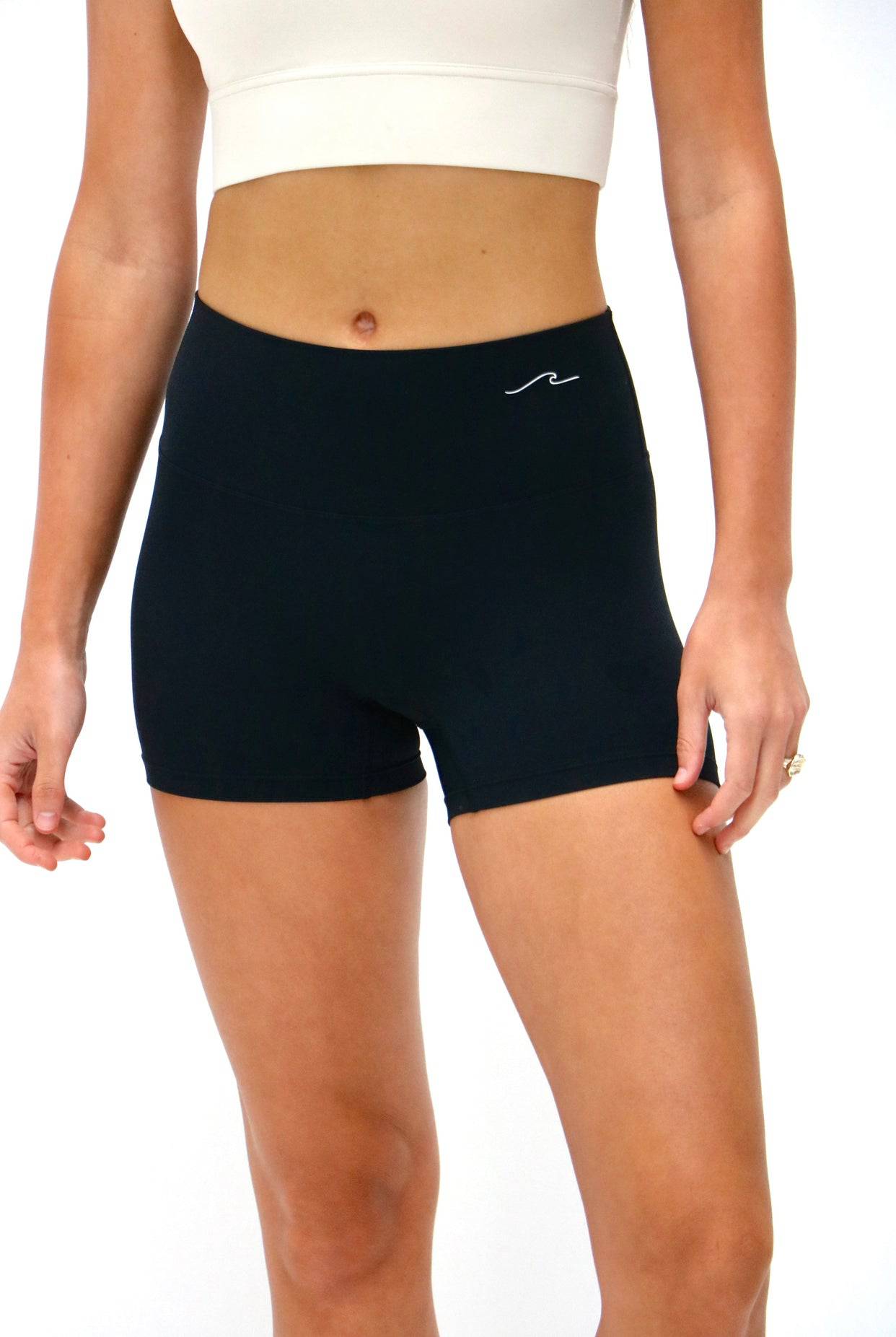 Luna Bike Shorts - Black - Waev Sports