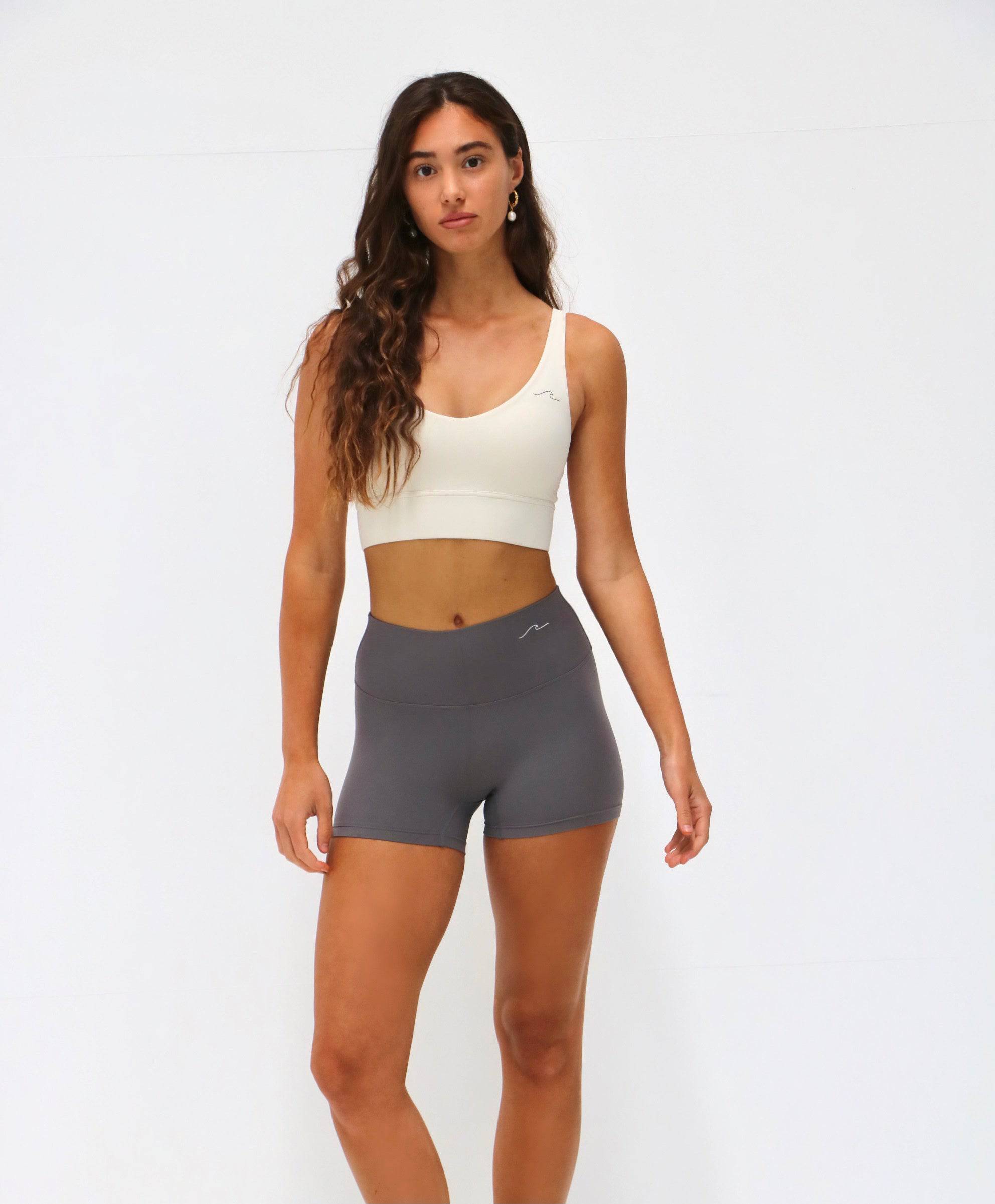 Luna Bike Shorts - Grey - Waev Sports
