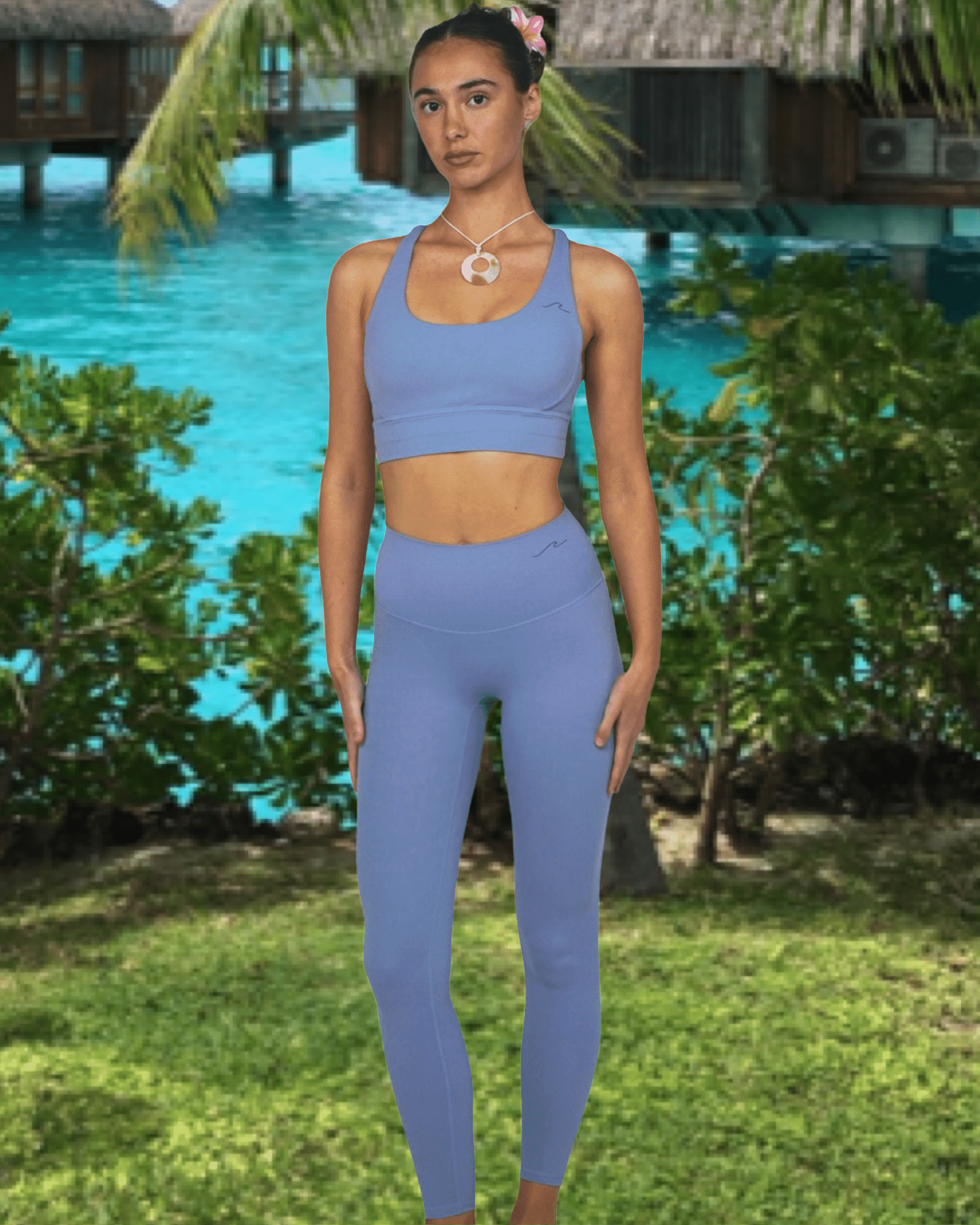 Luna Blue Leggings - Waev Sports