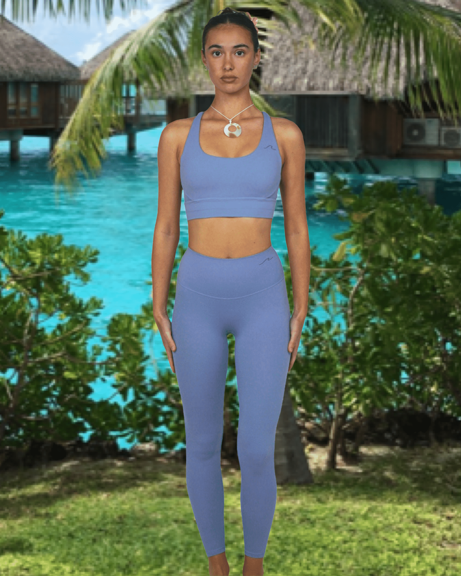 Luna Blue Leggings - Waev Sports