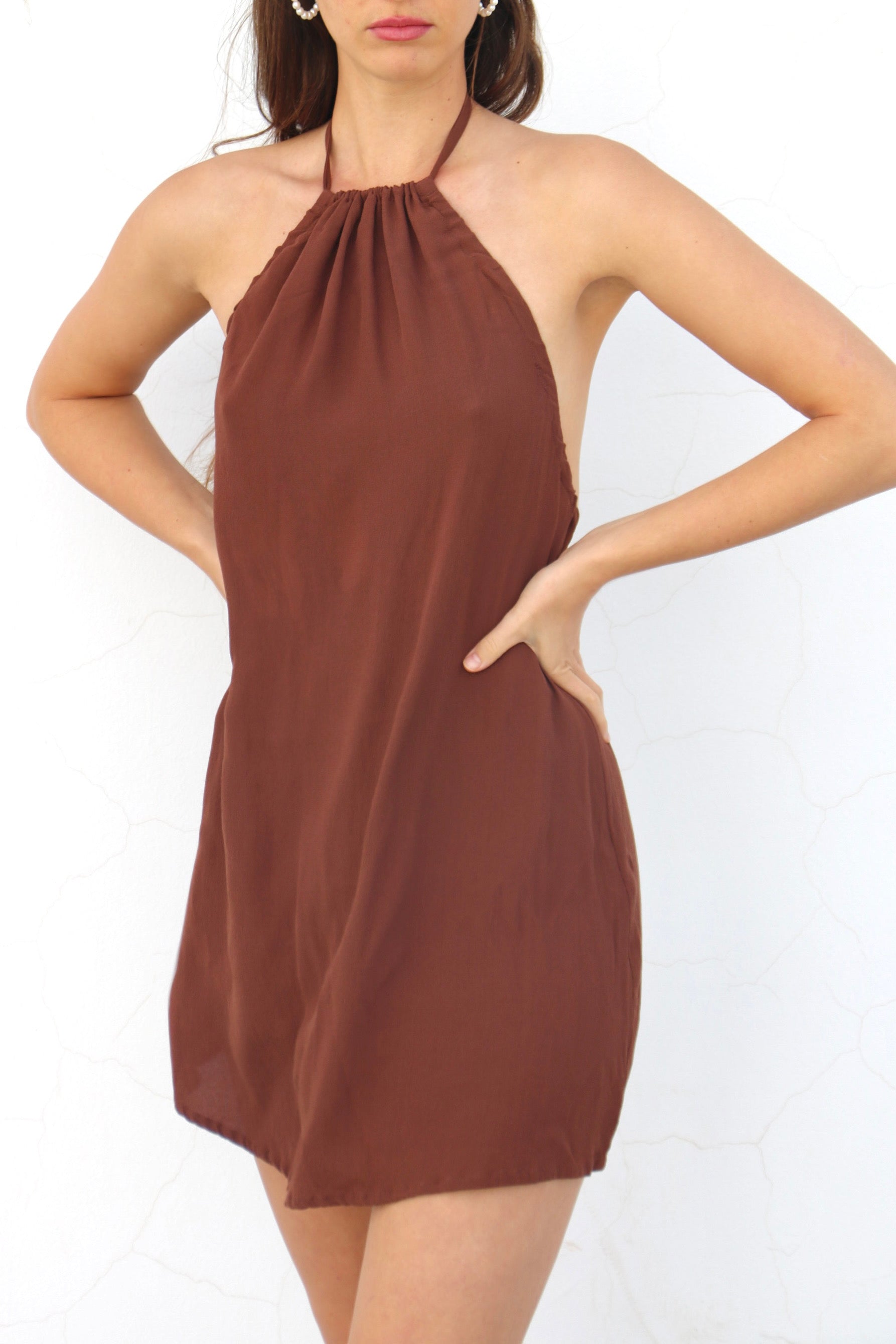 Zahara Dress ~ Cocoa Brown