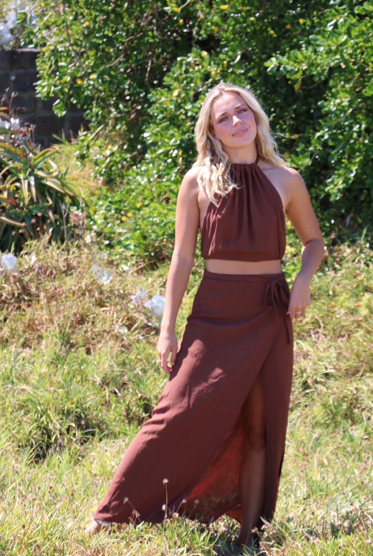 Zahara Skirt ~ Cocoa Brown