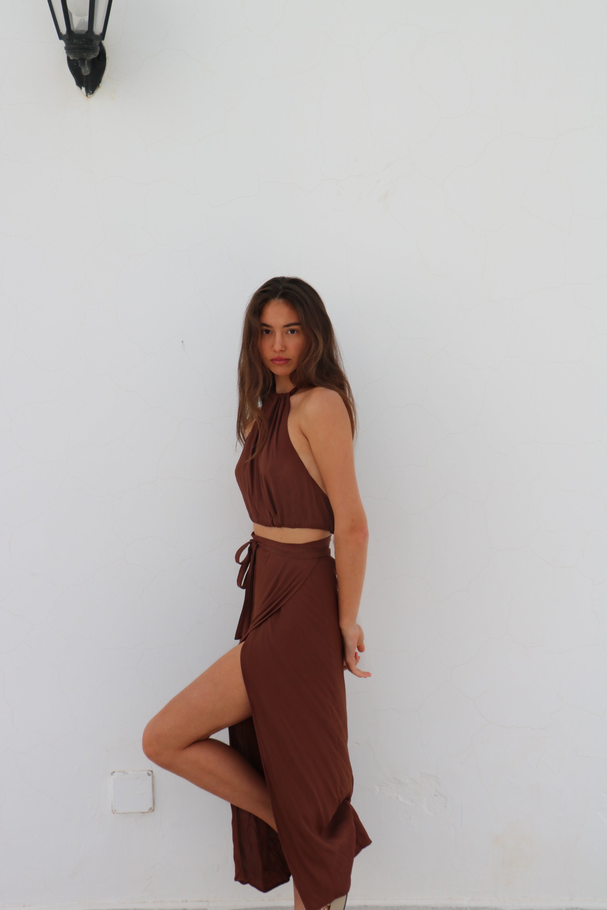 Zahara Skirt ~ Cocoa Brown