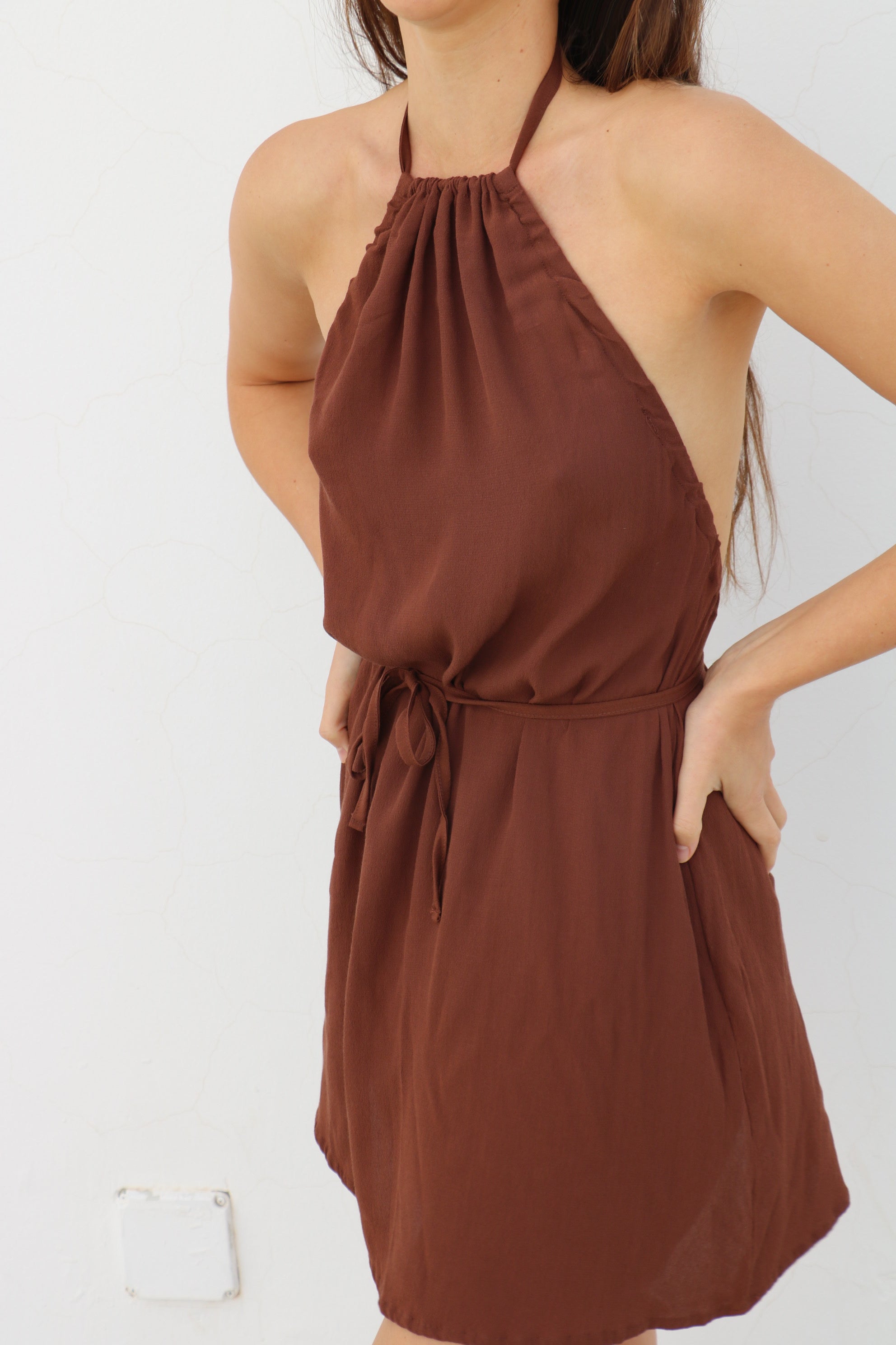 Zahara Dress ~ Cocoa Brown