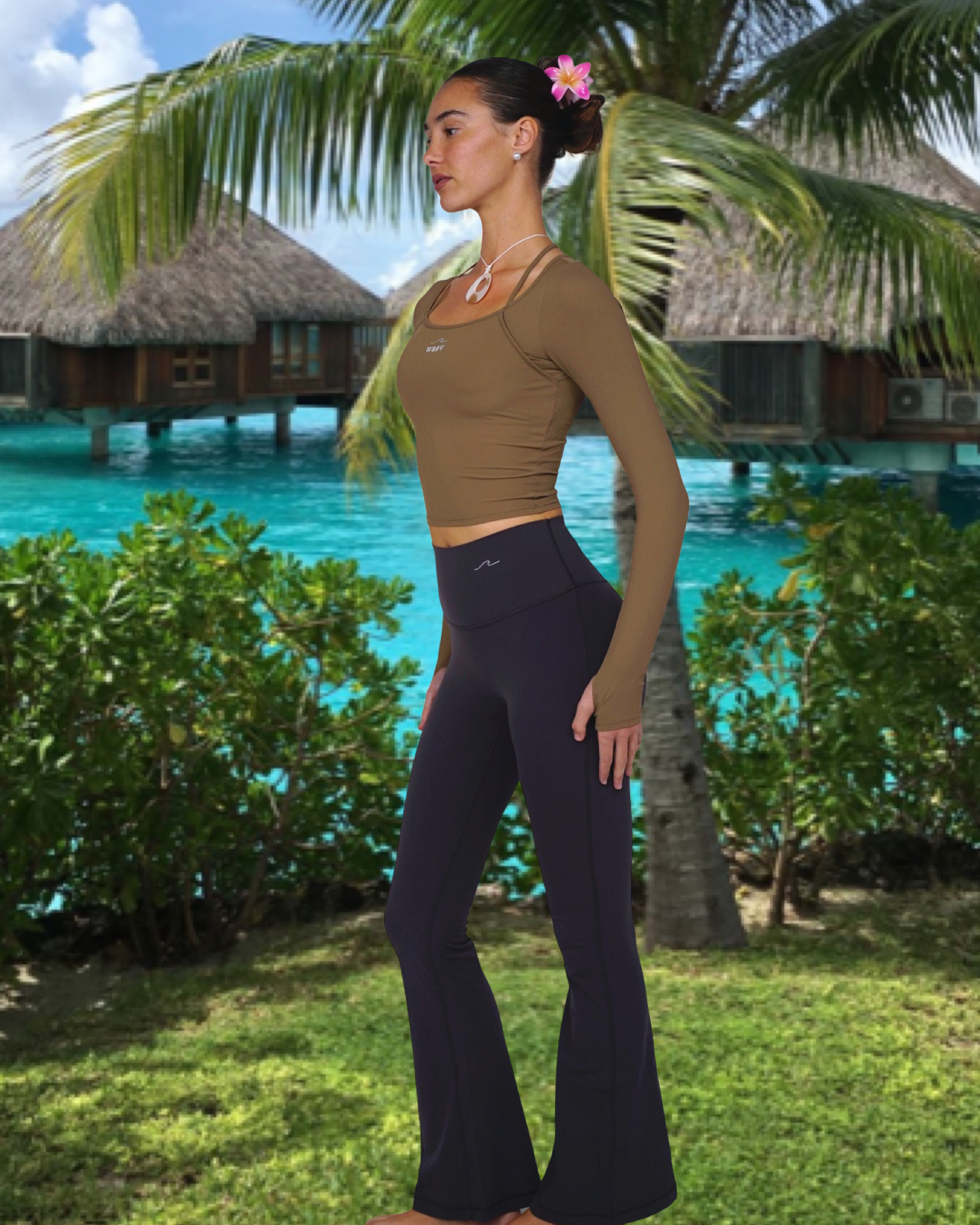 Kaia Yoga Flares - Dark Grey