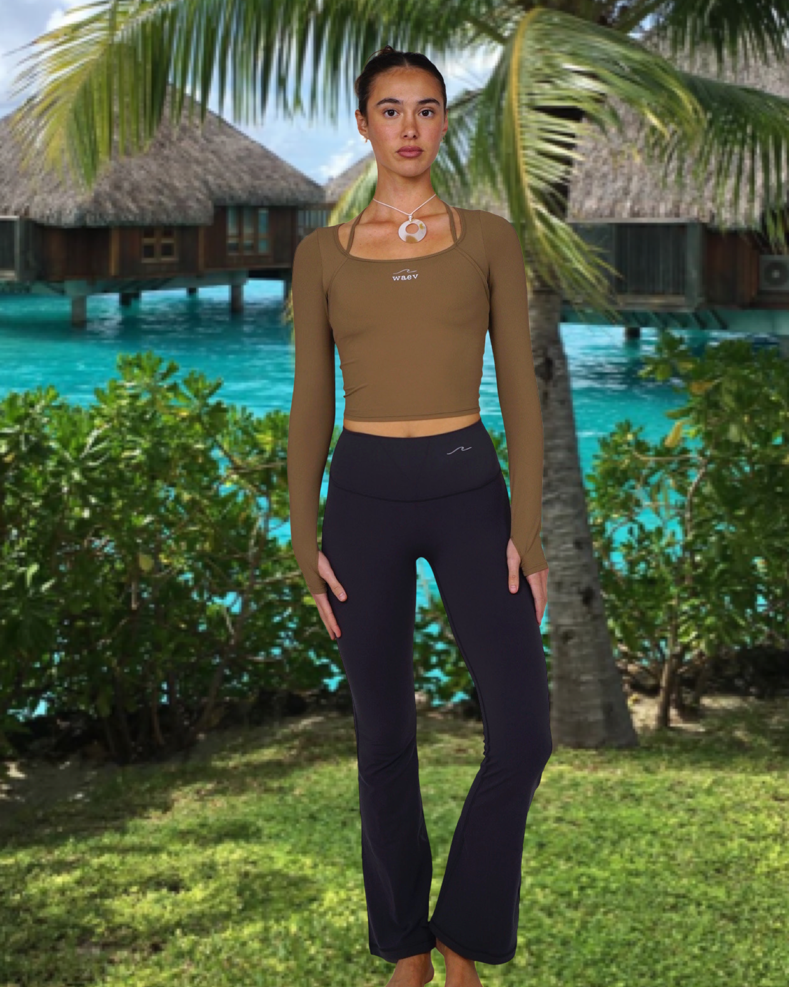 Kaia Yoga Flares - Dark Grey